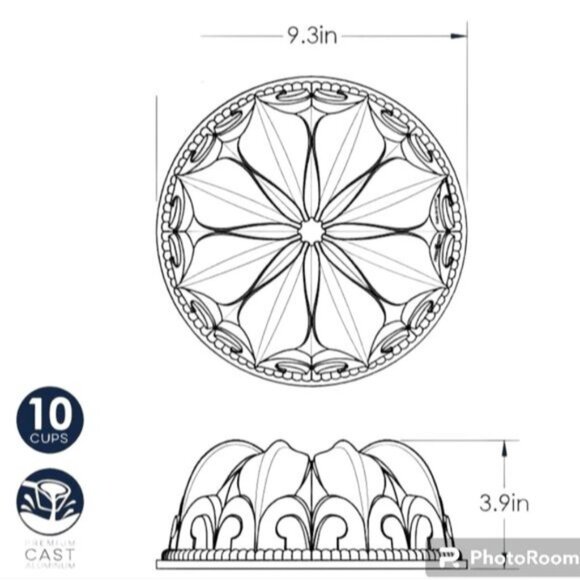 Nordic Ware Fleur De Lis Bundt Pan Baking Cake Bakeware Cookware Bake Baker - Picture 9 of 10